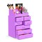 Sorbus Makeup Organizer, Brush Holder and Make Up Storage Drawers - Acrylic Makeup Case with 3 Large, 4 Small Drawers, & 1 Tray